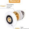 Shower Door Rollers 25mm Sliding Shower Doors Wheels Replacement for Shower Enclosure Shower Room Shower Screen Top Bottom Parts Fixing (8pcs)