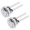 2 Pcs Standard 38 mm Toilet Buttons with Four Rods Dual Push Button Toilet Flush Button for Toilet Closestool Cistern Replacement Accessories (Si
