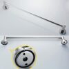 HIGOH Towel Rack Towel Rails Wall Mounted,Single Towel Storage Rack Towel Bar Stainless Steel Bathroom Hand Towel Holder，Polished Finish round To