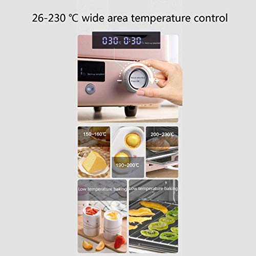 KKYKP 20L Toaster Oven, Multi-function Stainless Steel Finish with Timer - Toast - Bake - Broil Settings, Natural Convection - 1300 Watts of Powe