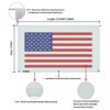 Tentproinc RV Awning Sun Shade Screen 7' X 12' 3'' ( American Flag ) Gray Mesh Sunshade Camper Trailer Awning Shade Screen UV Blocker Completed K
