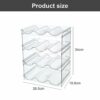 Rehomy Clear Stackable Plastic Refrigerator Rack Water Bottle Holder Storage Organizer for Champagne Water Bottles