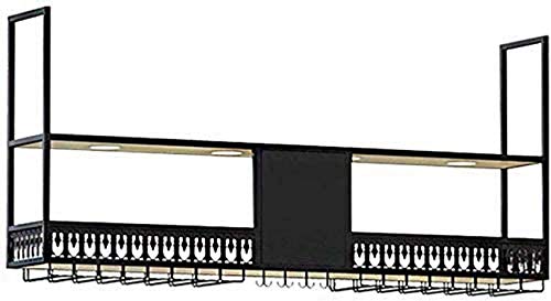 OUSIKA Wine Racks,Wall-Mounted Wine Rack Hanging Wine Glass Rack Ceiling Decoration Shelf for Bars,Restaurants,Kitchens Bar Floating Shelf Ceilin