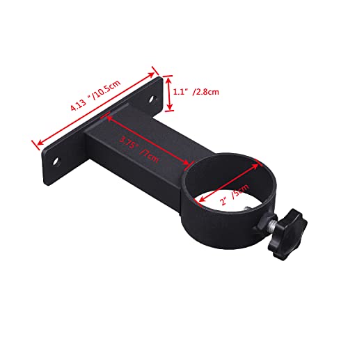 VANROUG 3 PCS Black Patio Umbrella Holder Outdoor Clamp Mount Bracket for Deck Railing Fences,Balcony or Courtyard