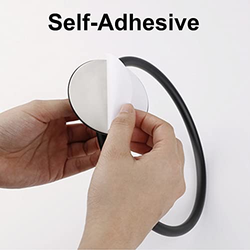 JXINLODGEG Towel Holder, Self Adhesive Towel Ring for Bathroom, SUS 304 Stainless Steel Hand Towel Rail Rack Wall Mounted Towel Hanger for Bathro