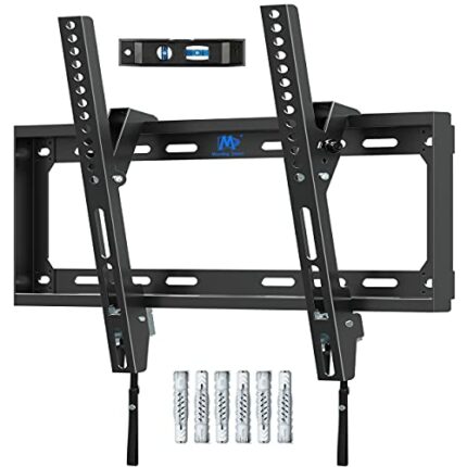 Mounting Dream Tilt TV Bracket Wall Mount, For Most 26-60 inch Flat and Curved TVs up to VESA 400x400mm and 40 KG, Ultra Slim Tilting TV Wall Bra