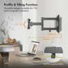 VonHaus TV Wall Bracket for 13-27" Screens, Articulating TV Bracket, Wall Mount with Full Tilt Swivel & Extension, 20kg Capacity, Max VESA: 100x1