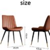 Kitchen Dining Room Furniture Chairs Home Leather Dining Chairs for Kitchen Modern Design Dining Chair PU Upholstered Dining Chair With Metal Leg