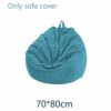 MOVKZACV Bean Bag Chair Lazy Sofa Soft Corduroy Bean Bag Cover (without Filler), Large Lazy Lounger High Back Bean Bag Chair for Adults and Kids