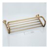 HIGOH Towel Rack Towel Rack Antique Brass Bathroom Towel Holder, Wall Mounted Towel Rack, Towel Shelf Bathroom Accessories, Brass Towel Rail Towe