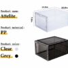 Attelite Drop Front Shoe Box,Set of 6,Stackable Plastic Shoe Box with Clear Door, As Shoe Storage Box and Clear Shoe Box,For Display Sneakers,Eas