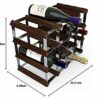 RTA 16 Bottle Traditional Wine Rack - Kit - Manhogany Pine (FSC),42. 6 x 32. 9 x 22. 3 cm (width x height x depth)