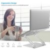 Boyata Laptop Stand, Adjustable Multi-Angle Laptop Riser with Heat-Vent Compatible for Laptop (10-17 inches) including MacBook Pro/Air, Surface L