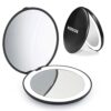 wobsion Led Compact Mirror, 1x/10x Magnification Compact Mirror with Light,Handheld 2-Sided Pocket Mirror,Travel Makeup Mirror,3.5in Compact Mirr