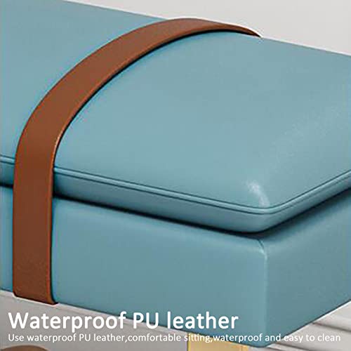 Luxury Shoe Rack Organizer,Comfortable Footrest Stool for Bedroom,Entryway Pu Leather Shoe Storage Bench,Modern Metal Shoe Bench with Upholstered