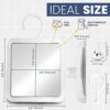MIRRORVANA Fogless Shower & Shaving Mirror with Upgraded Suction Mount for Bathroom, Anti Fog & Mist Free Shatterproof Surface and 360° Swivel, 1