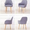 dining chair Dining Chairs Set - Corner Kitchen Counter Chairs, Dining and Kitchen Side Chair with Wood Legs Accent Chair Backrest Armchair for L