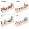 mDesign Medicine Box with Side Handles for The Bathroom – Stackable Pill Box with 7 Compartments for Medicines, Vitamins or Plasters – Medicine O