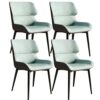 Kitchen Dining Room Furniture Chairs Modern Kitchen Dining Chairs Set Of 4 Water Proof PU Leather Side Chair with Carbon Stee Legs Kitchen Living