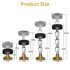 DFsucces Adjustable Threaded Bed Frame Anti-Shake Tool Support for Room Wall,Headboards Prevent Anti-Shake Fixer,Easy Install (30-112mm,2 Pcs)