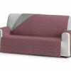 Eysa Cover, Polyester, C/8 burdeaux-Grey, 2 seaters 115cm. Suitable for Sofas from 120 to 170 cm