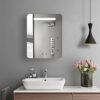 Super Slim Bathroom Mirror Horizontal | 1 Led Strips| Polished Edge Frameless | Defogger And Dimmer|Touch Switch|Copper Free Silver Backed, Suita