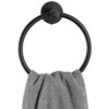 Care 4U Matte Black Towel Ring, Modern Kitchen Hand Towel Holder for Bathroom Wall Mounted, SUS304 Stainless Steel Bathroom Towel Rack