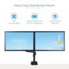 StarTech.com Desk Mount Dual Monitor Arm - Full Motion Monitor Mount for 2x VESA Displays up to 32" (17lb/8kg) - Vertical Stackable Arms - Height