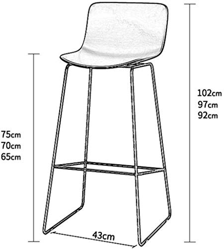 AANAN Stools,Stool Bar High Stools Contemporary Dining Chair Barstools Iron Rest Chair Modern Simplicity Suitable for Kitchen Business Office Res