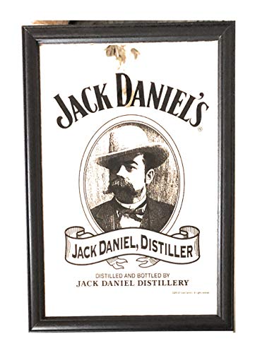 Jack Daniels Head Close up Wooden Framed Small Mirror
