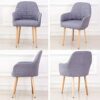 dining chair Office Reception Chairs Business Dining Chairs Set Kitchen Dining Chairs Set of 2,Fabric Upholstered Seat Wooden Legs Backrest Chair