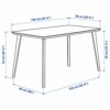 Ikea RÖNNINGE/LISABO table and 4 chairs, 140x78 cm, ash veneer/birch