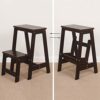 Bath Stools,2 Step Stool Folding Ladder Chair, Portable Stepladder Counter Chair Multi-Purpose Shoe Bench/Flower Rack Non-Slip for Kitchen Bathro
