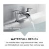 [Waterfall Bath Tap] Hapilife Modern Bathroom Tub Monobloc Bath Filler Mixer Chrome Double Lever