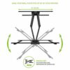 Kanto PDX650 Full Motion Articulating TV Wall Mount for 37-inch to 75-inch TVs | Low Profile with 22" Extension | Integrated Cable Management | S