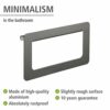 WENKO Uno Montella Hand Towel Rail for Screwing in Rustproof Aluminium 27 x 16 x 8 cm Anthracite