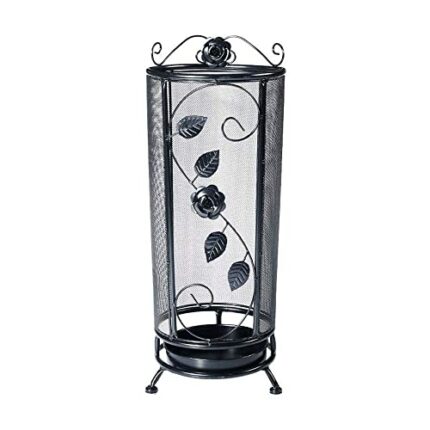 HIGOH Umbrella Stands, Drain Tray Household Round Metal Umbrella Stand Entrance Channel Independent Umbrella Stand Office Decorative Frame/Enter