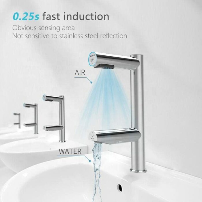 ARWIC Hand Dryer, 2 In 1 Commercial Air Hand Dryer with Intelligent Temperature Control, Double Net Filter, Automatic Hands Washing and Drying Dr