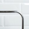 Bath Vida 3-Tier Bathroom Rack Free Floor Standing Curved Towel Holder, Metal, Chrome