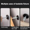 4pcs Headboard Stoppers,Stainless Steel and PP Plastic Anti-Shake Fixer,Bed Stoppers for Wall,Self-Adhesive Installation Fixing Tools Suitable fo