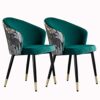 dining chair Kitchen Dining Room Furniture Chairs Dining Chairs Set Of 2 Modern Velvet Kitchen Room Chair Upholstered Accent Leisure Chairs with