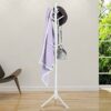 Coat Stand Rack with 9 Hooks,Free Standing Wooden Tree Style Coat Hat Rack Bag Clothes Garment Hanger Stand Bedroom Home Office Decor Easy Assemb