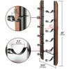 J JACKCUBE DESIGN Wall Mount Wine Rack Organizer for 6 Bottles Holder, Stylish Kitchen Wine Storage Display Holder Shelf in Rustic Wood and Metal