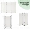 White Room Divider Wall Dividers for Rooms 3 Panel Folding Privacy Screens Indoor Partitions and Deviders Freestanding Portable Changing Separtio