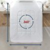 REDKEYKing Mattress Pad Thick Quilted 3D Mattress Topper with 18'' Deep Pocket Breathable Soft Microfiber Mattress Topper King White