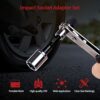 ColumPRO 3PCS Impact Grade Power Drill Sockets Adapter Sets, 3-inch Extension Drill Bit Socket Wrench Adapter 1/2",Portable Design Driver Adapter