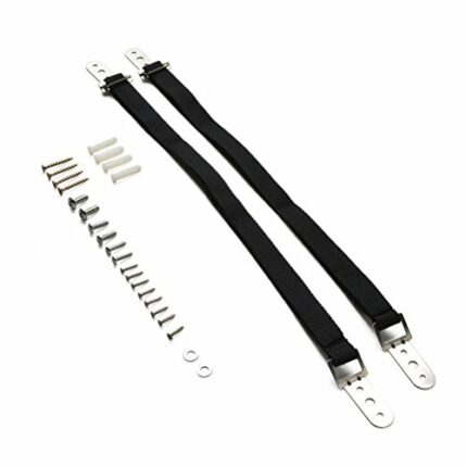 DD TV Straps Child Safety, Adjustable Anti Tip Furniture Strap, Flat Screen TV Wall Secure Anchor Metal (2 Straps)