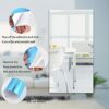 Zoyiancy Self Adhesive Mirror, 2Pcs Plastic Mirror Sheet, 27.6×15.7 Inch Mirror Sheets Self Adhesive, Mirror Wall Decor for Living Room Bedroom B