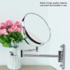 Eujgoov 8 Wall Mount Makeup Mirror, Wall Mounted Vanity Makeup Mirror Bathroom Mirrors for Wall Double Sided Swivel Mirror 3X Magnifying