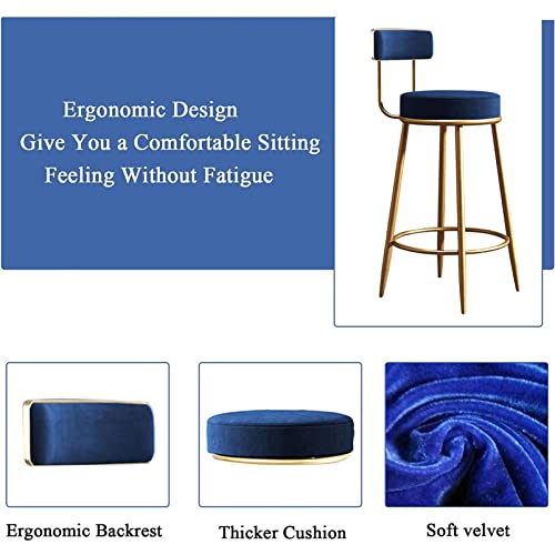 Counter Height Stool Bar Stools Chair Swivel with Black Velvet Upholstered Barstool for Farmhouse Island Counter Gold Metal Legs Counter Height B